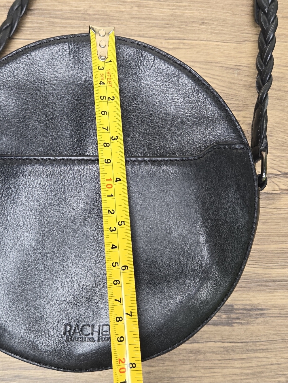 Rachel Roy Black Circle Round Vegan Leather Crossbody - Picture 12 of 15